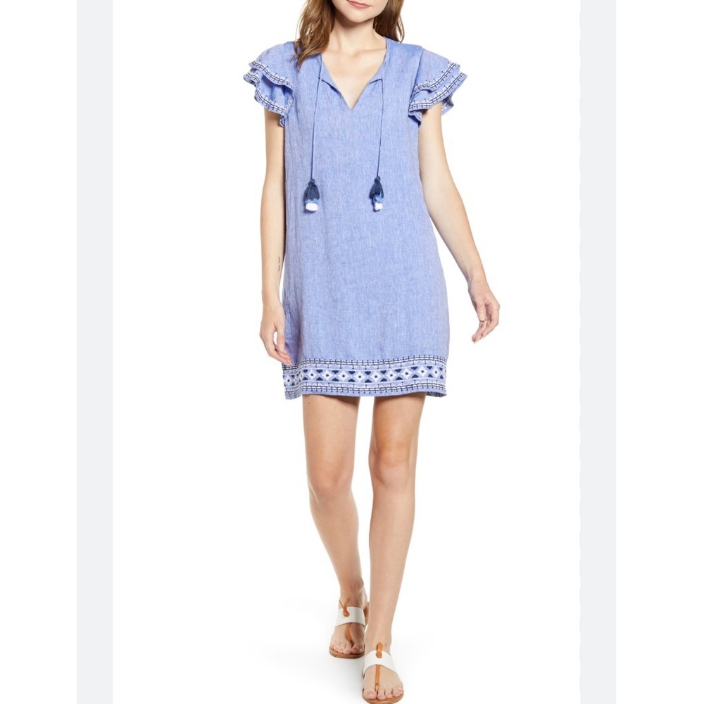 Vineyard vines fish embroidered cotton dress- Size medium